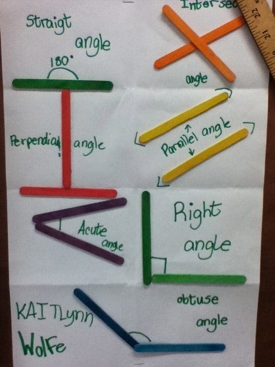 Craft stick angles