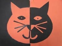 positive negative space cat art