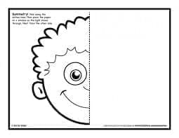 example of half drawn symmetrical design from Art For Kids